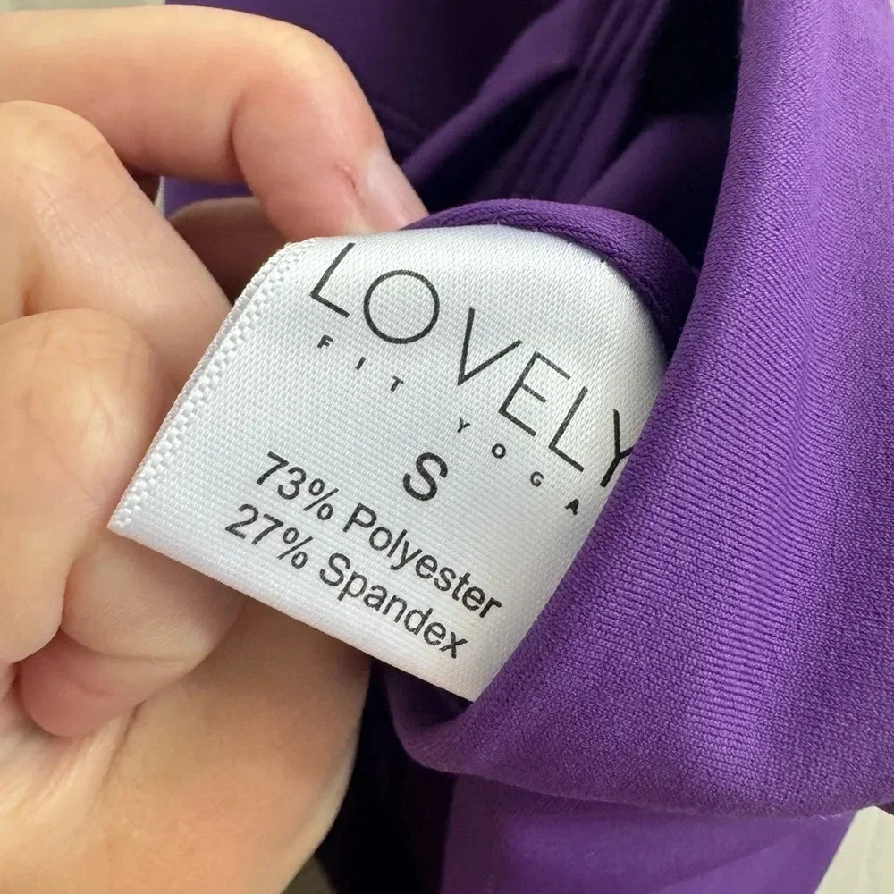 Lovely Fit Yoga Petite Purple Yoga pants - Picture 4 of 6